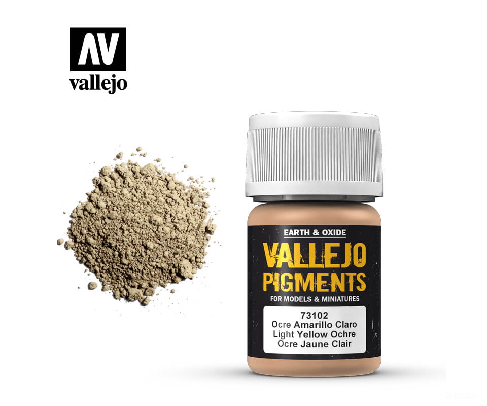 Vallejo 73102 Pigments Light Yellow Ochre 30 Ml Weathering