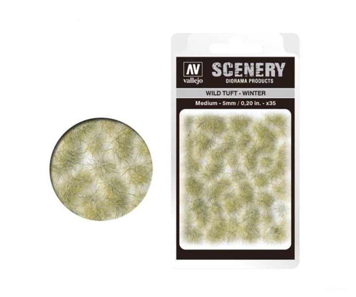 Vallejo Sc410 Wild Grass Tuft Winter Medium 5Mm & Scenery Mats