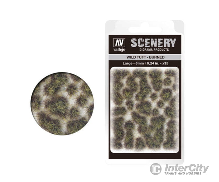 Vallejo Sc414 Wild Grass Tuft Burned Large 6Mm & Scenery Mats