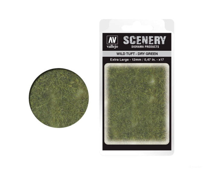 Vallejo Sc424 Wild Grass Tuft Dry Green X-Large 12Mm & Scenery Mats