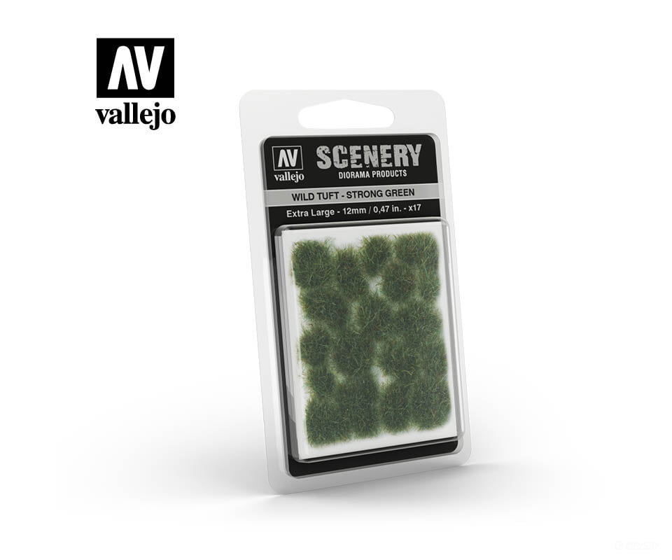 Vallejo Sc427 Wild Grass Tuft Strong Green X-Large 12Mm & Scenery Mats