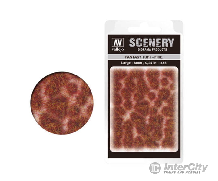 Vallejo Sc431 Fantasy Grass Tuft Fire Large 6Mm & Scenery Mats