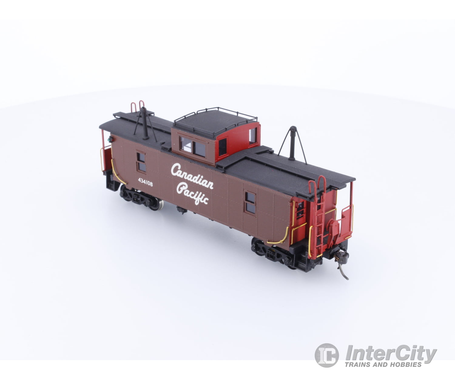 Van Hobbies CPR2WRSSCAB HO Brass 2 Window Riveted Steel Side Caboose Painted Canadian Pacific (CP) 434108 Freight Cars
