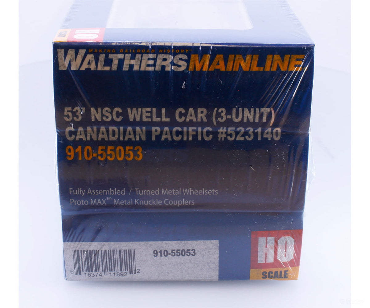 Walthers 910-55053 HO 53’ NSC Well Car 3 Unit Pack Canadian Pacific (CP) 523140 - Freight Cars