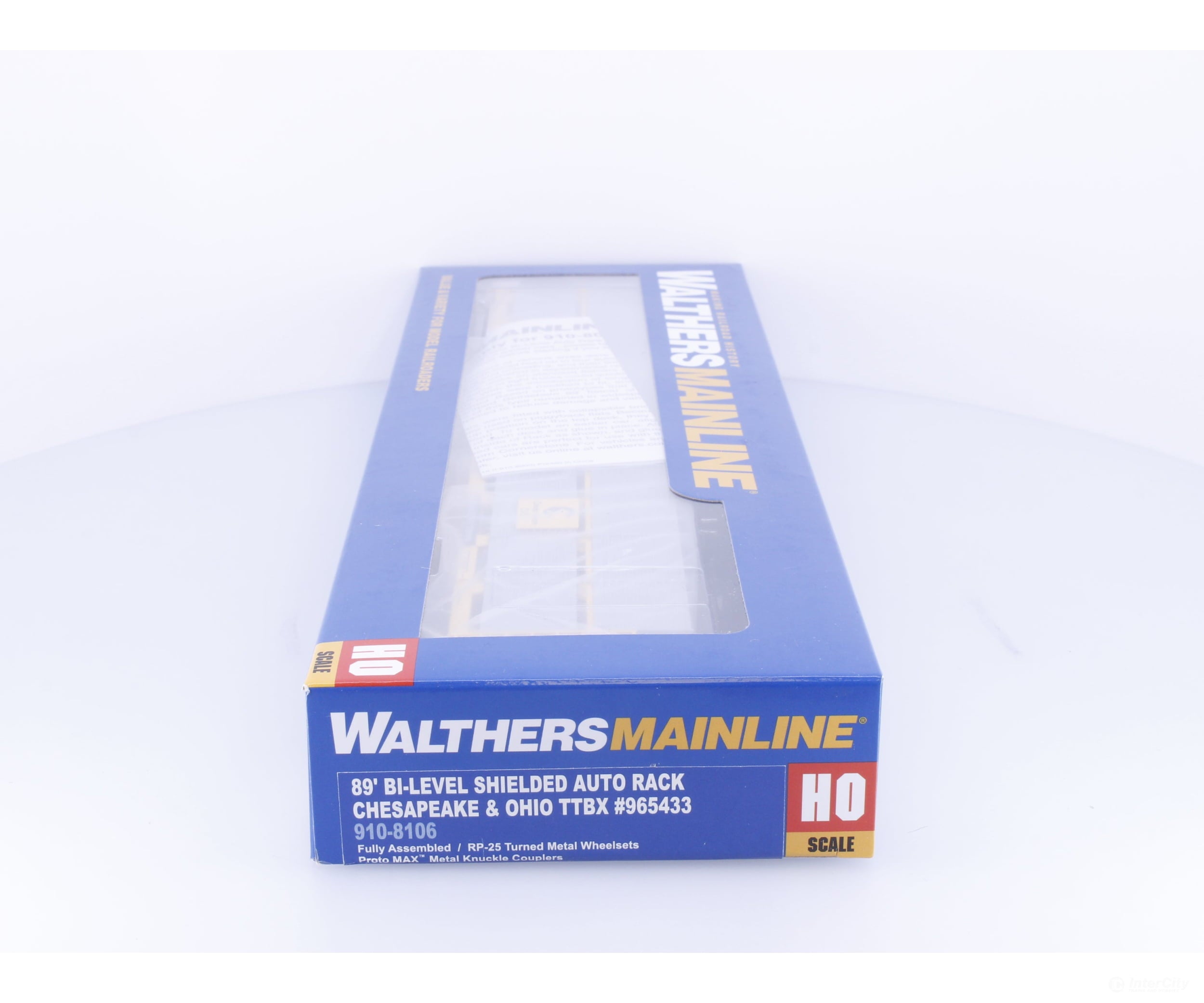 Walthers 910-8106 HO 89’ Bi-Level Shielded Auto Rack Chessie Chesapeake and Ohio (CO) 965433 - Freight Cars