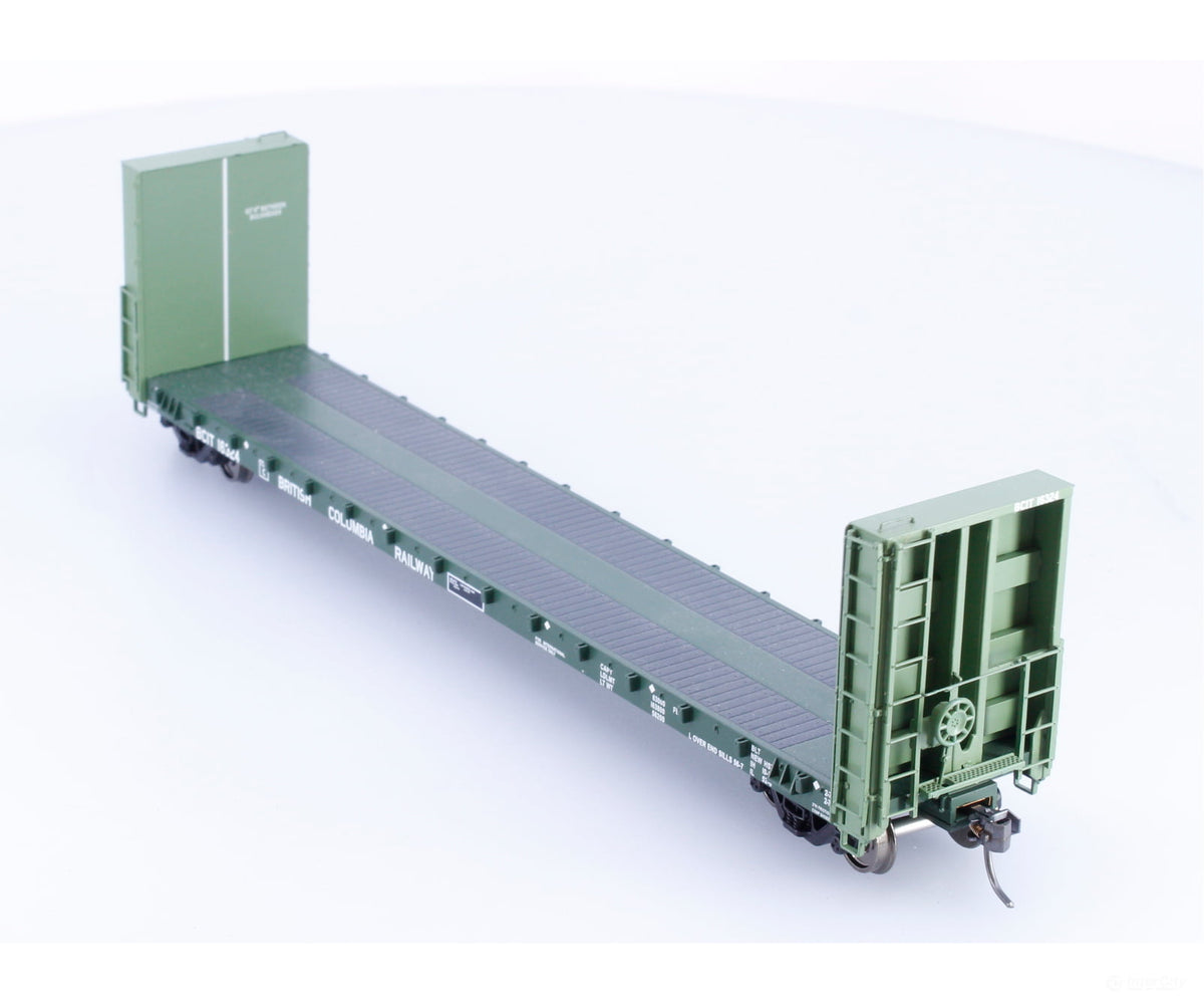 Walthers 920-104314 HO 50’ Bulkhead Flat Car British Columbia Railway (BCOL) 16324 - Freight Cars