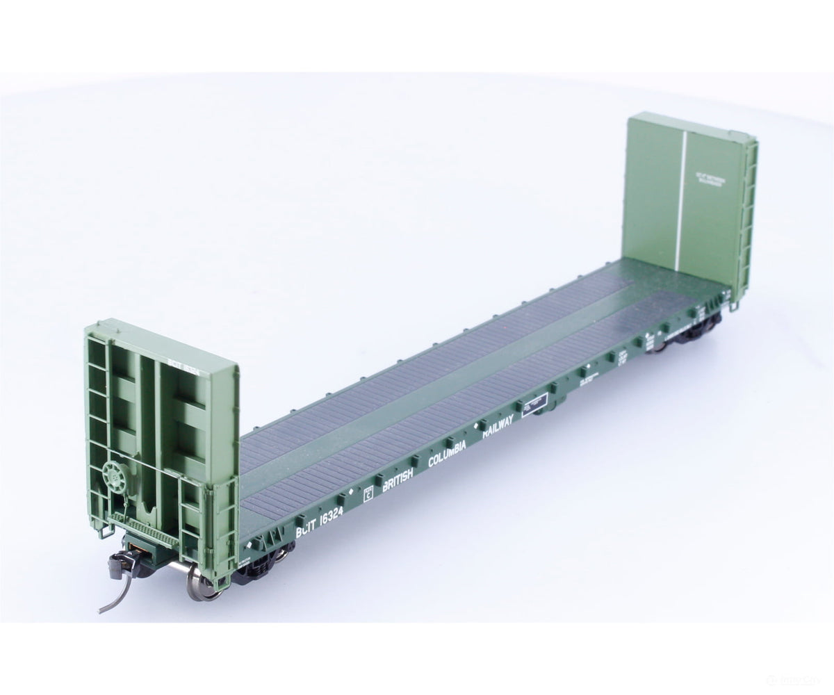 Walthers 920-104314 HO 50’ Bulkhead Flat Car British Columbia Railway (BCOL) 16324 - Freight Cars
