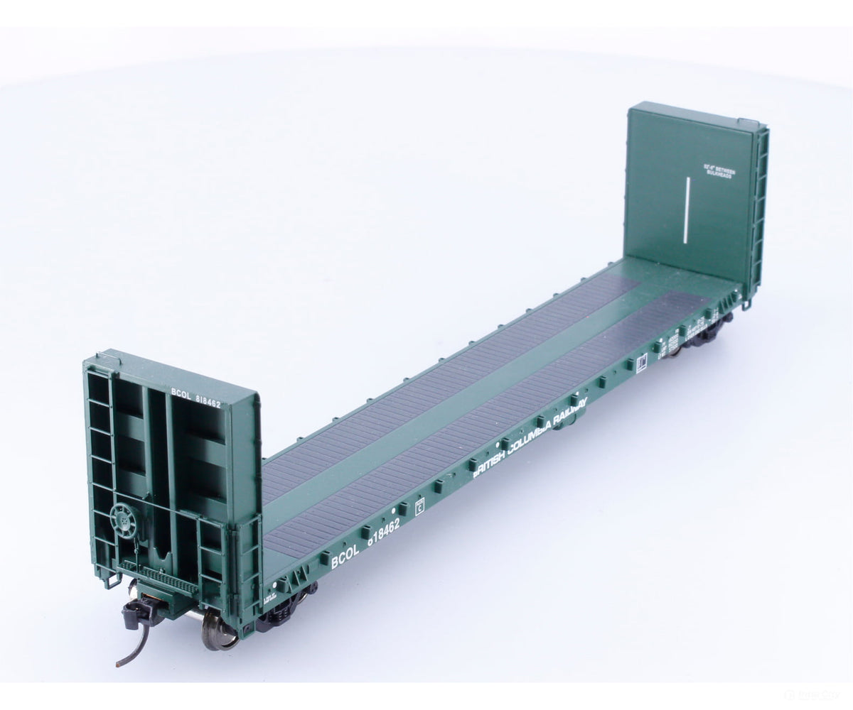 Walthers 920-104315 HO 50’ Bulkhead Flat Car British Columbia Railway (BCOL) 818462 - Freight Cars