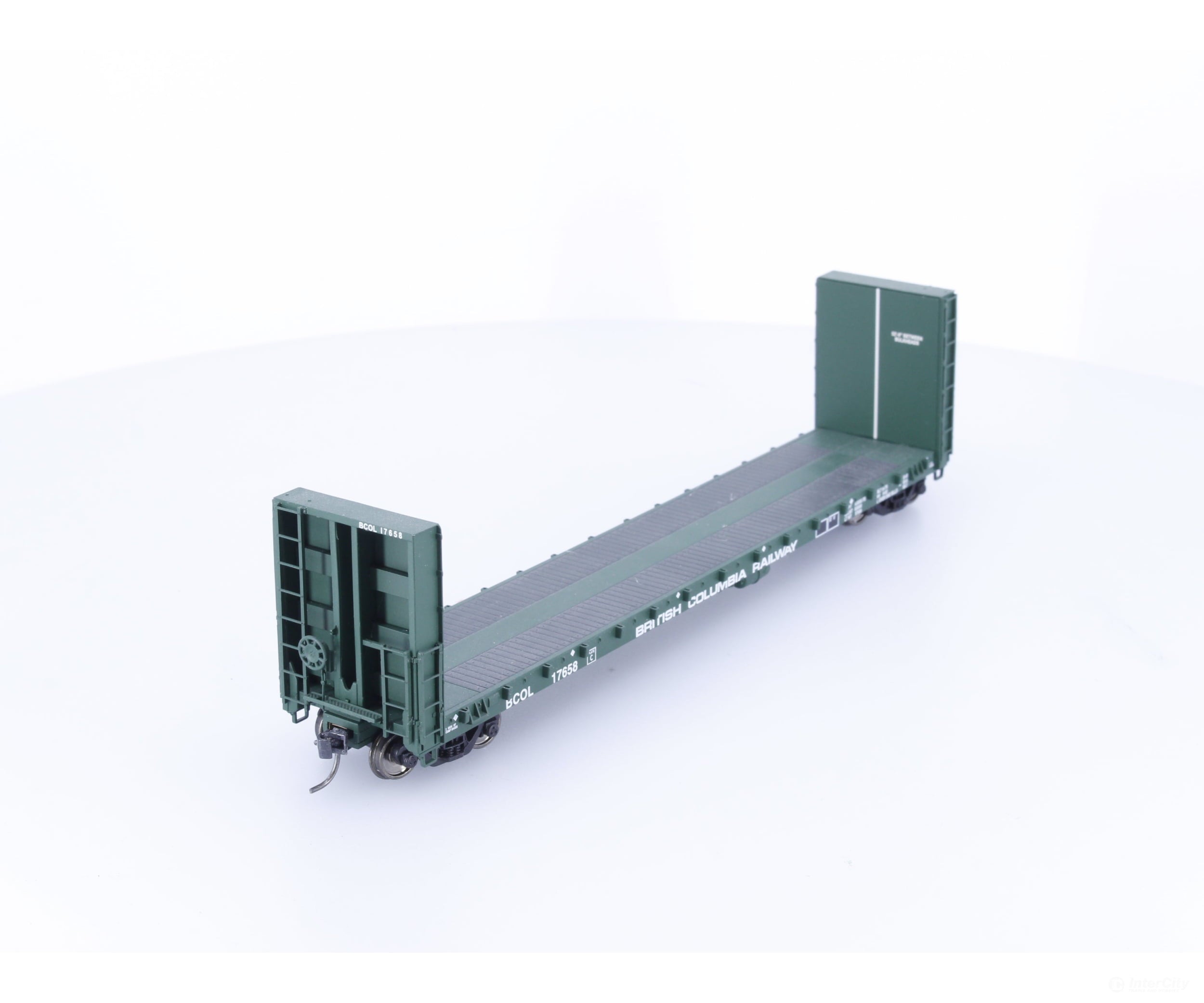 Walthers 932-40053 HO Canadian 50β Bulkhead Flatcar BC Rail (BCOL) 17973 - Freight Cars