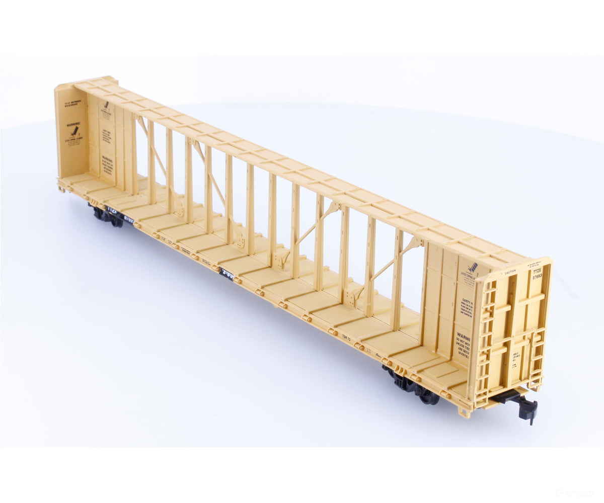 Walthers 932-4103 HO 72’ Center Beam Flat Car Trailer Train TTX Corp. (TTX) 87693 - Freight Cars