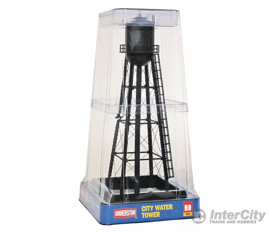 Walthers Cornerstone 2825 City Water Tower - Built-Ups -- Assembled Black 3-3/4 X 11’ 9.3 27.5Cm