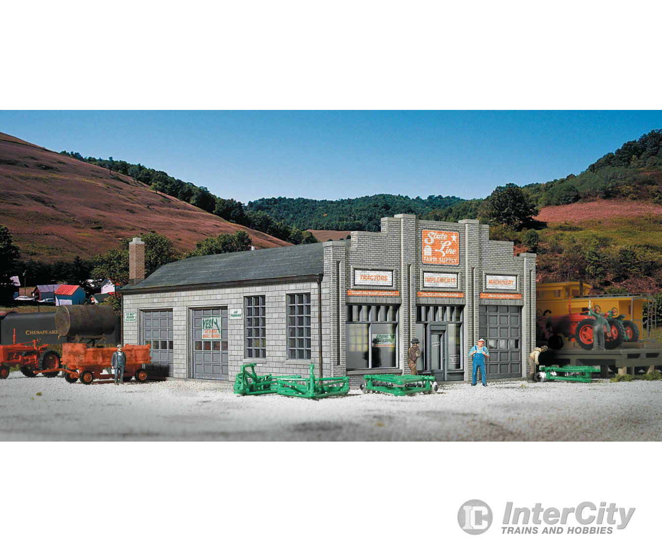 Walthers Cornerstone 2912 State Line Farm Supply -- Kit - 7-1/4 X 5-3/8 3’ 18.4 13.7 7.6Cm