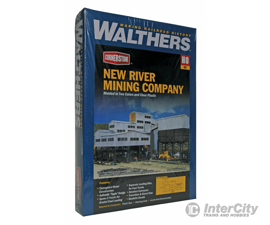 Walthers Cornerstone 3017 New River Mining Company -- Kit - Main Building: 12-1/2 X 9 9-3/8 31.2