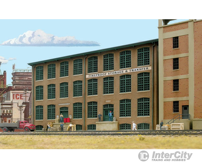 Walthers Cornerstone 3189 Fireproof Storage And Transfer Background Building -- Kit - 12-7/8 X