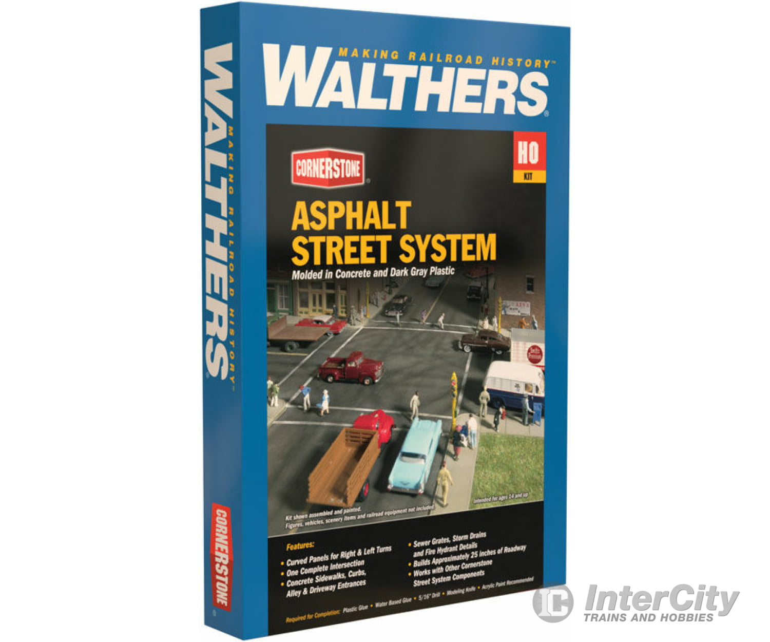 Walthers Cornerstone 3194 Asphalt Street System - - Kit - Complete Set Roads & Streets