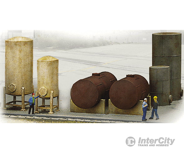 Walthers Cornerstone 3197 Industrial Tanks Detail Set -- Kit Scenery Details
