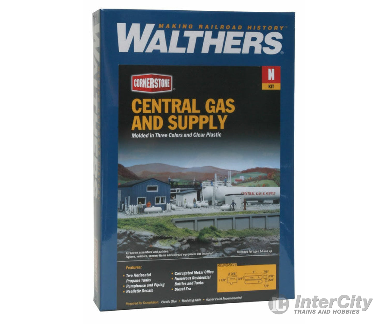 Walthers Cornerstone 3213 Central Gas And Supply -- Kit Structures