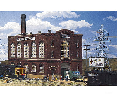 Walthers Cornerstone 3214 Northern Light & Power Powerhouse -- Kit - 6-5/8 X 4-1/8’ 17 10.5Cm