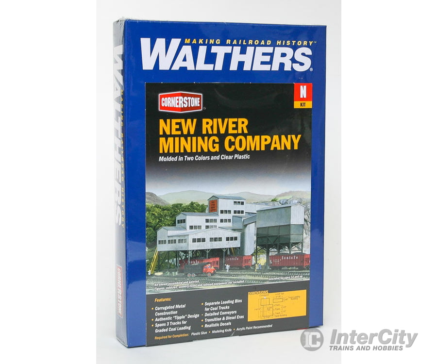 Walthers Cornerstone 3221 New River Mining Company -- Kit - Main Bldg: 7-1/2 X 5-3/8 5-5/8; Truck