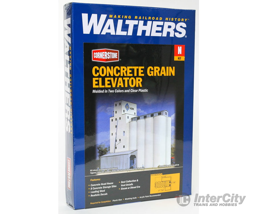 Walthers Cornerstone 3225 Adm(R) Grain Elevator -- Kit - 5-7/8 X 8-7/8 9’ 14.9 22.5 22.8Cm