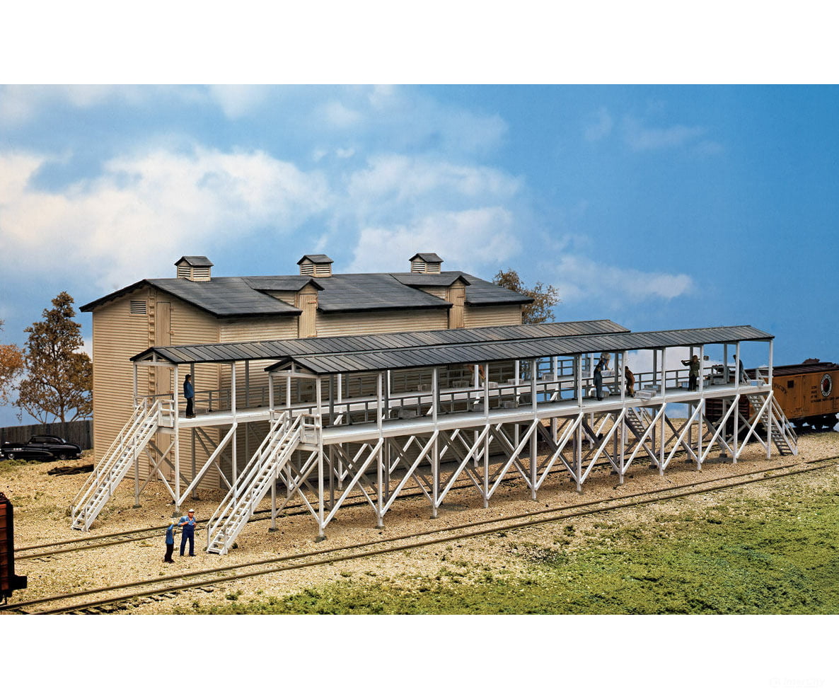 Walthers Cornerstone 3245 Ice House & Icing Platform -- Kit - Overall: 9-7/8 X 3-3/4’ 25 9.5Cm