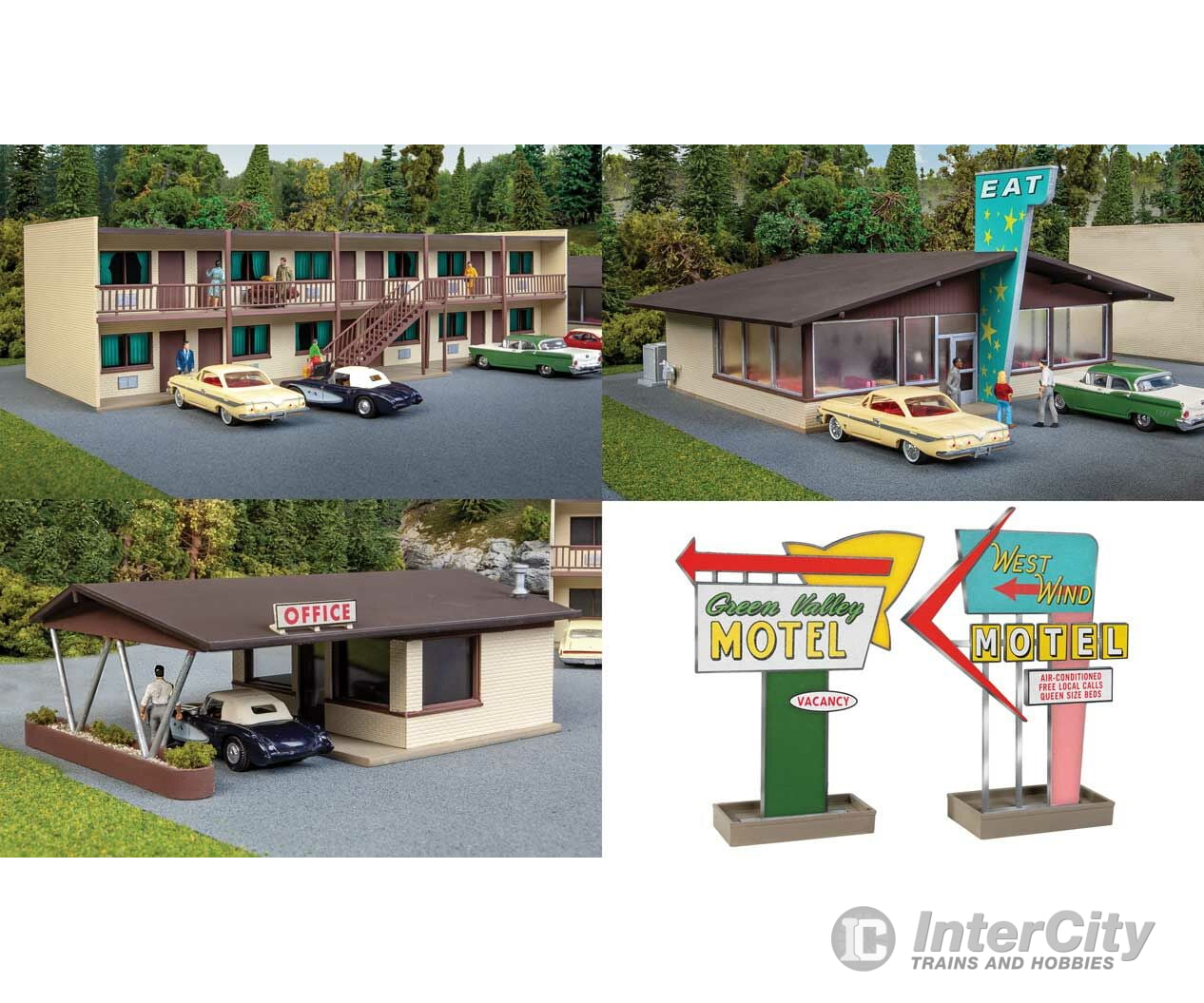 Walthers Cornerstone 3487 Vintage Motor Hotel With Office And Restaurant - - Kit Structures