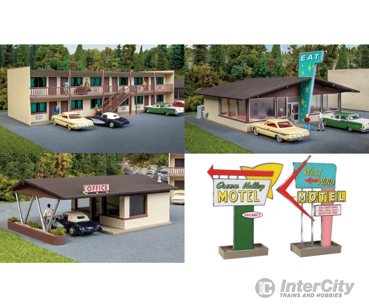Walthers Cornerstone 3487 Vintage Motor Hotel With Office And Restaurant - - Kit Structures