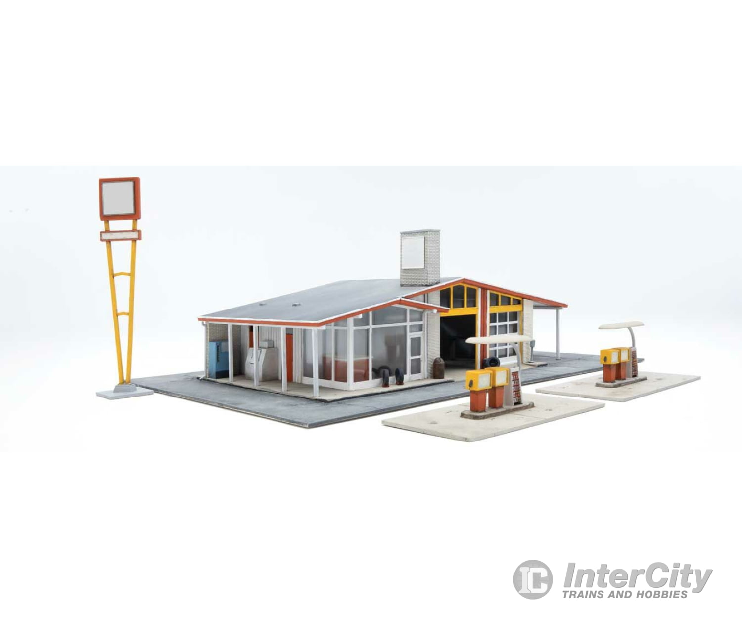 Walthers Cornerstone 3541 Vintage Gas Station -- Kit - Main Building: 10-1/2 X 9 3-3/16’ 26.6