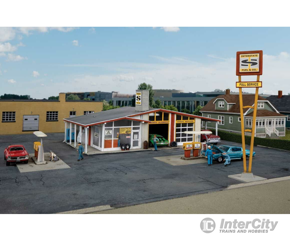 Walthers Cornerstone 3541 Vintage Gas Station -- Kit - Main Building: 10-1/2 X 9 3-3/16’ 26.6