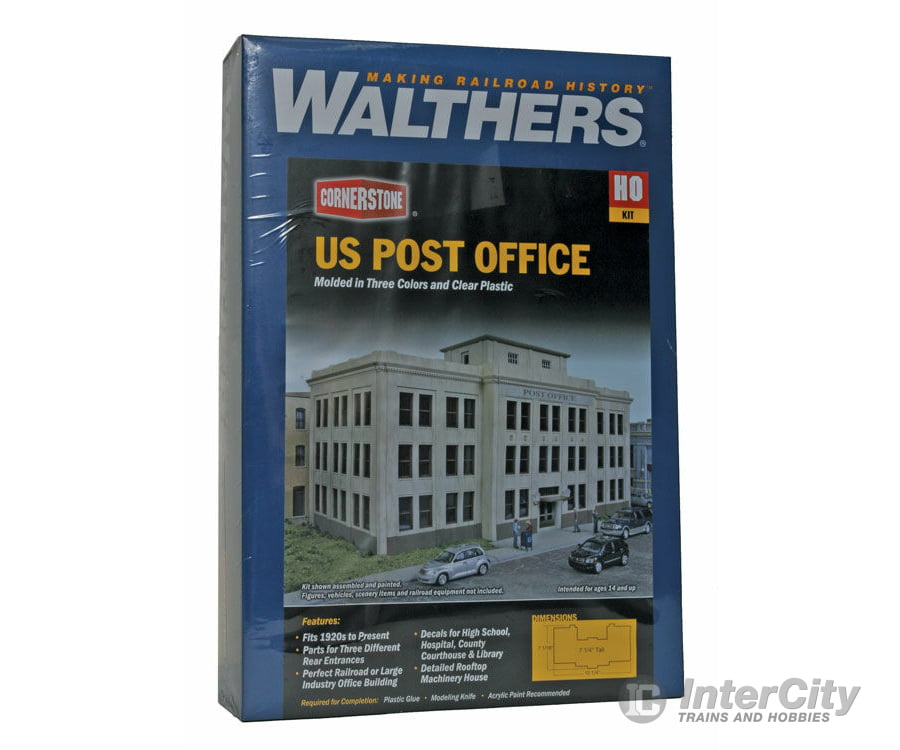Walthers Cornerstone 3782 United States Post Office(Tm) -- Kit - 13-1/2 X 7-1/16 7-1/4’ 33.7 17.9