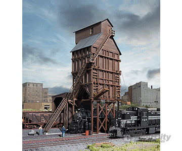 Walthers Cornerstone 3823 Wood Coaling Tower -- Kit - 3-5/8 X 2-1/4 6-1/2’ 9.2 5.7 16.5Cm Structures