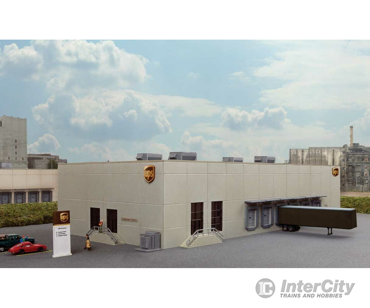Walthers Cornerstone 3863 Ups(R) Hub With Customer Center -- Kit- 12 X 6-1/2 3-3/16’ 30.4 16.5