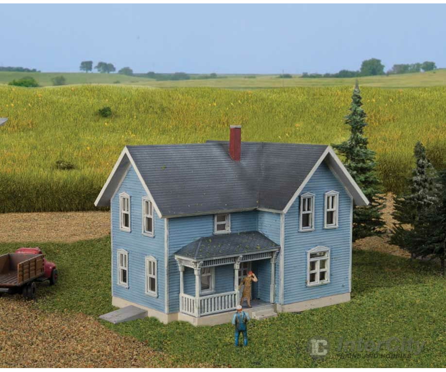 Walthers Cornerstone 3890 Lancaster Farm House -- Kit - 2-1/2 X 3-1/4 2-5/16’ 6.3 8.3 5.9Cm