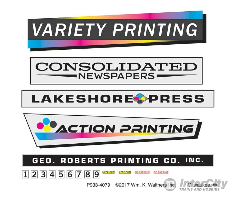 Walthers Cornerstone 4079 Modern Printing Plant - Industrial Park -- Kit 16-5/8 X 8-3/8 5-11/16 42.2