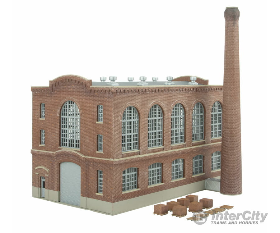 Walthers Cornerstone 4102 Brickworks -- Kit - 12-3/4 X 6-1/2 7’ 31.8 16.2 17.5Cm Structures