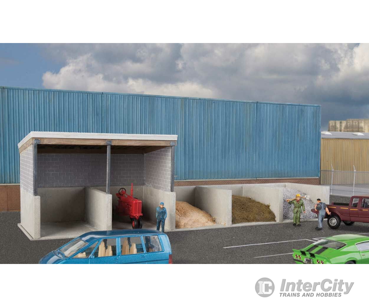 Walthers Cornerstone 4139 Bulk Material Storage -- Kit - 8-7/16 X 2-3/16 2-7/16’ 21.3 5.5 6.1Cm