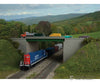 Walthers Cornerstone 4567 Modern Steel Highway Overpass With Concrete Sides -- Kit - 12-15/16 X