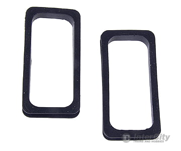 Walthers Cornerstone 977 Diaphragms -- Black Rubber - 1 Pair Detailing Parts