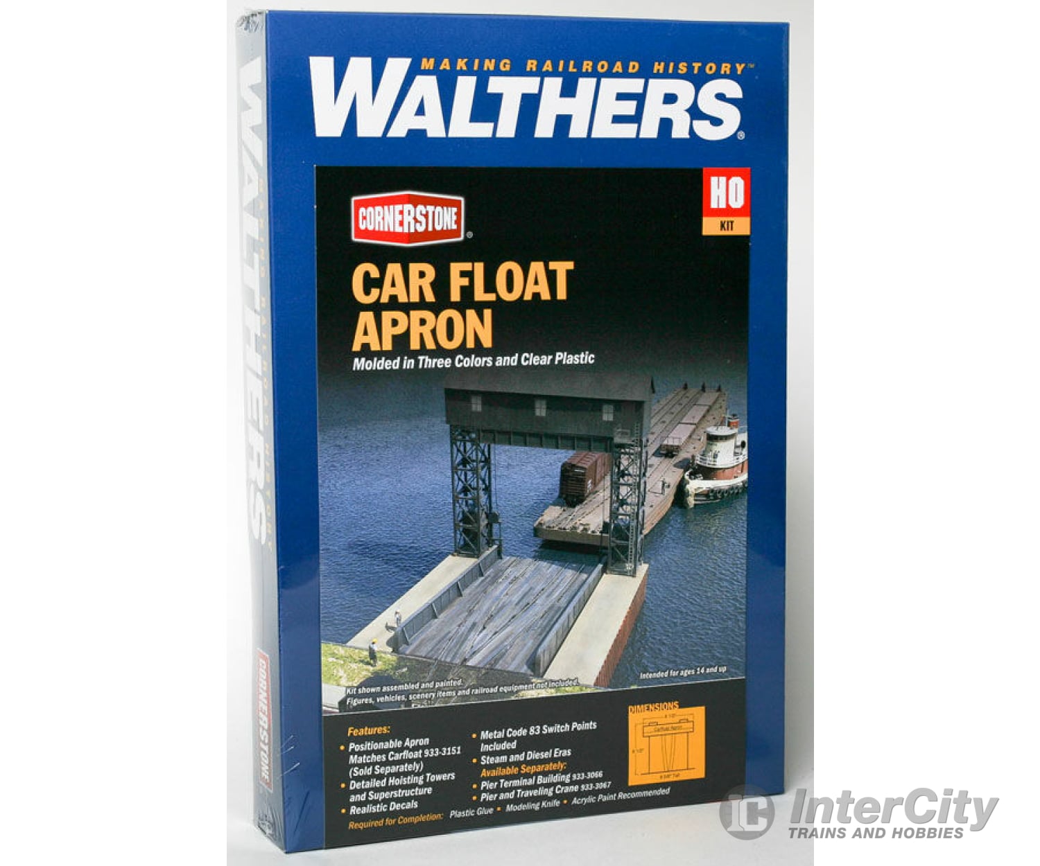 Walthers Cornerstone Ho 3068 Carfloat Apron -- Kit - 8-1/2 X 8-5/8 21.2 21.6Cm (Height Above Water)