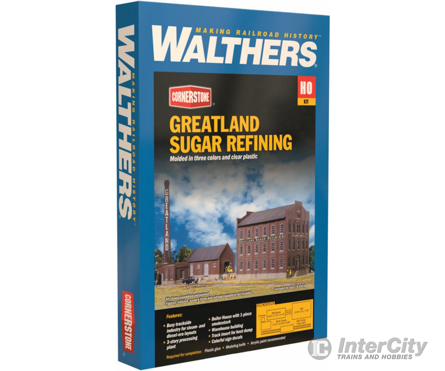 Walthers Cornerstone Ho 3092 Greatland Sugar Refining -- Kit Structures