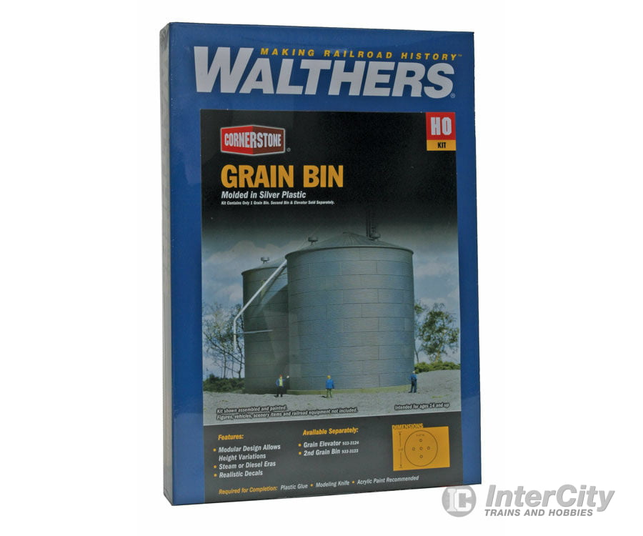 Walthers Cornerstone Ho 3123 Big Grain Storage Bin -- Kit - 5-1/2 13.9Cm Diameter X 6-1/2 16.5Cm
