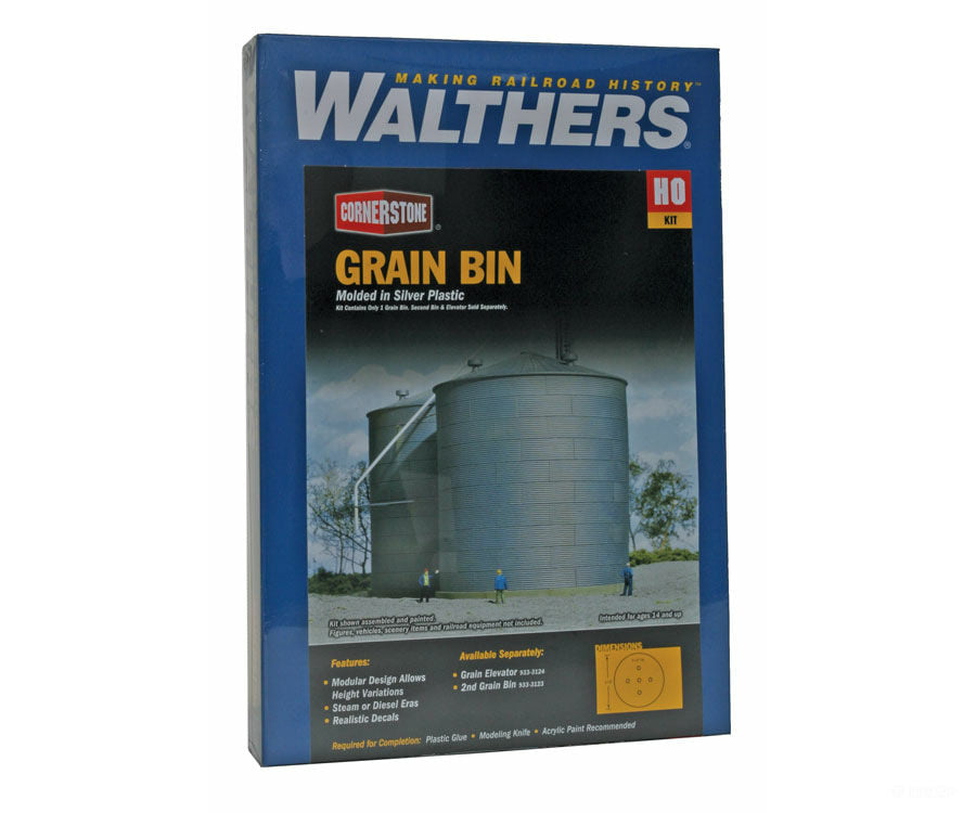 Walthers Cornerstone Ho 3123 Big Grain Storage Bin -- Kit - 5-1/2 13.9Cm Diameter X 6-1/2 16.5Cm