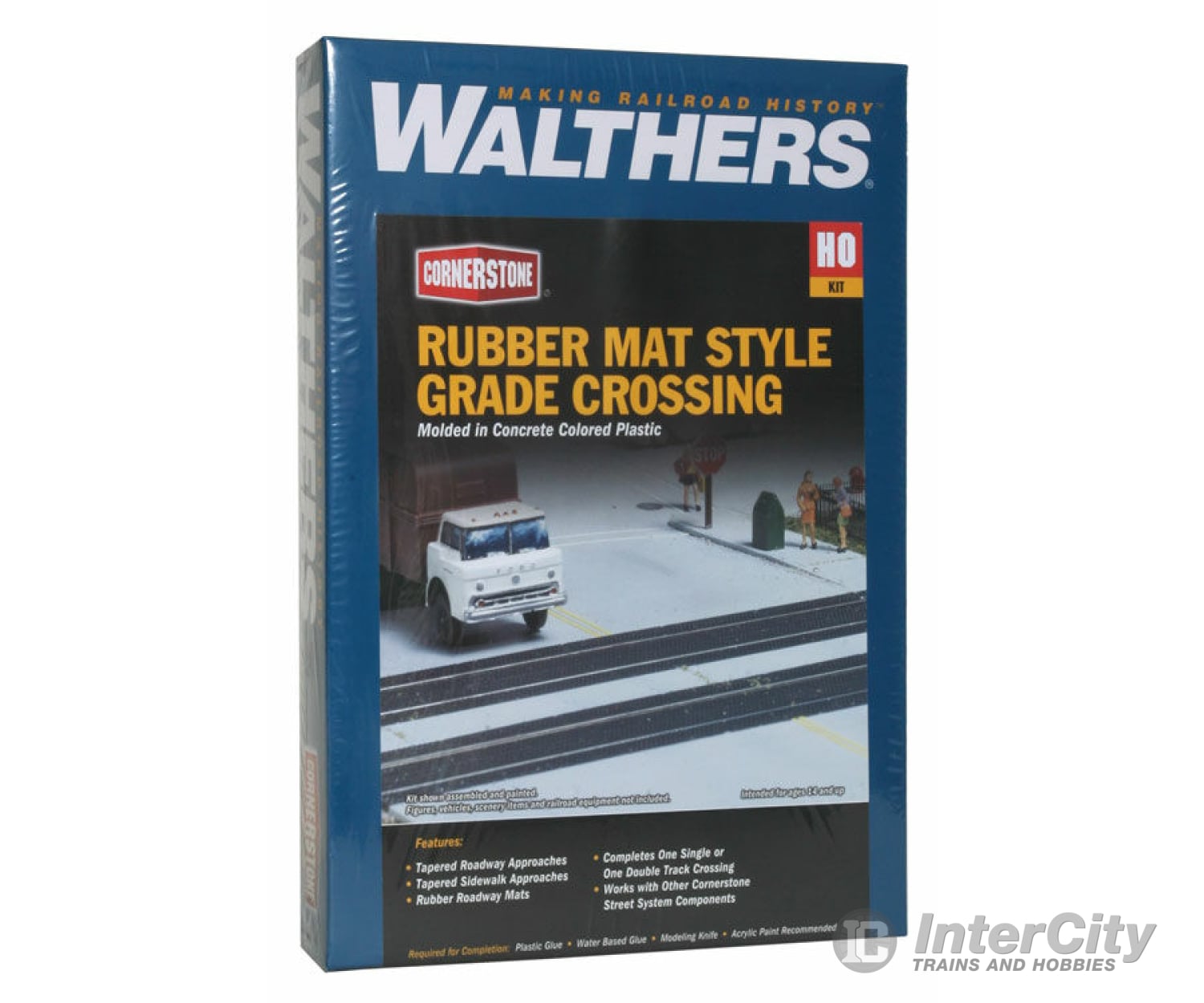 Walthers Cornerstone Ho 3137 Rubber Mat Style Grade Crossing -- Kit Roads & Streets