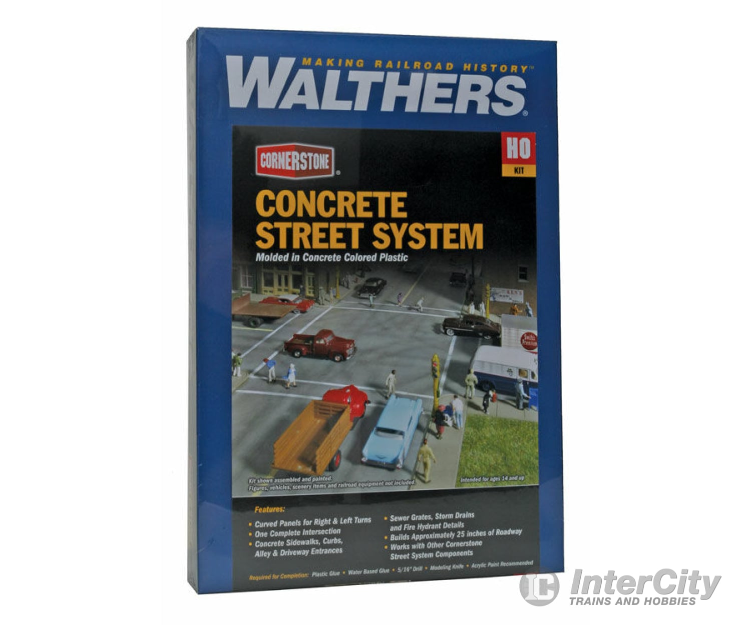 Walthers Cornerstone Ho 3138 Concrete Street System -- Kit - Complete Set Roads & Streets