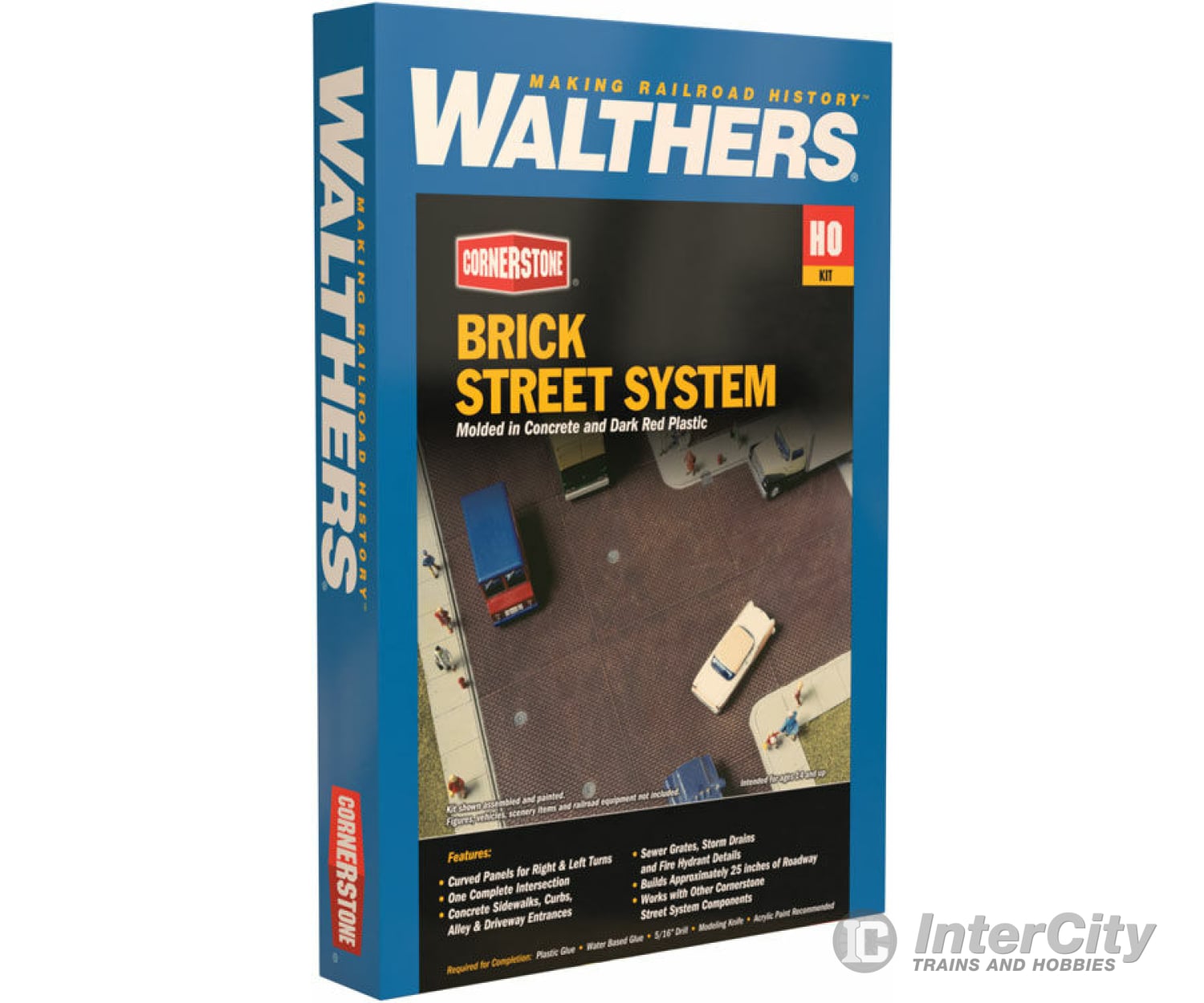 Walthers Cornerstone Ho 3139 Brick Street System -- Complete Set Roads & Streets