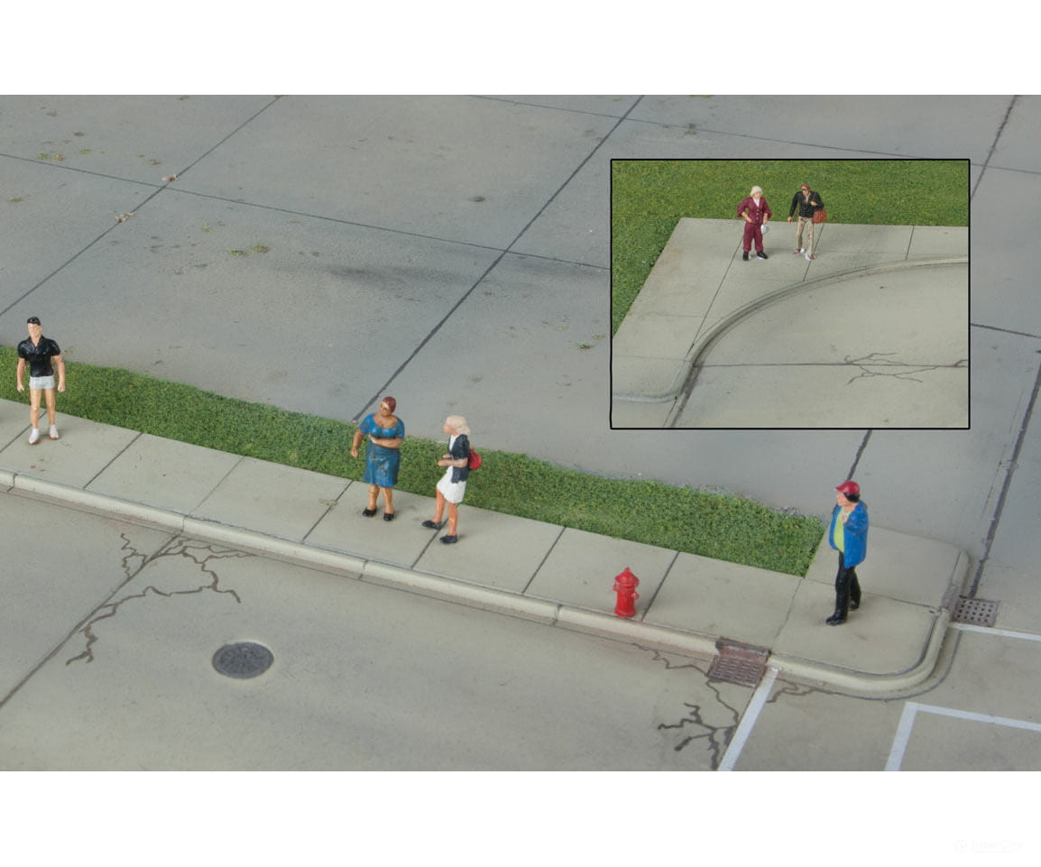 Walthers Cornerstone Ho 3187 Concrete Curbs And Sidewalks -- Kit Pkg(28) Roads & Streets