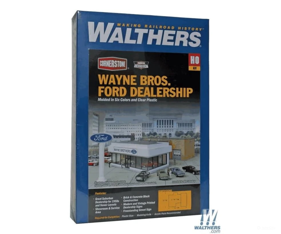 Walthers Cornerstone Ho 3483 Wayne Bros. Ford Dealership Kit Structures