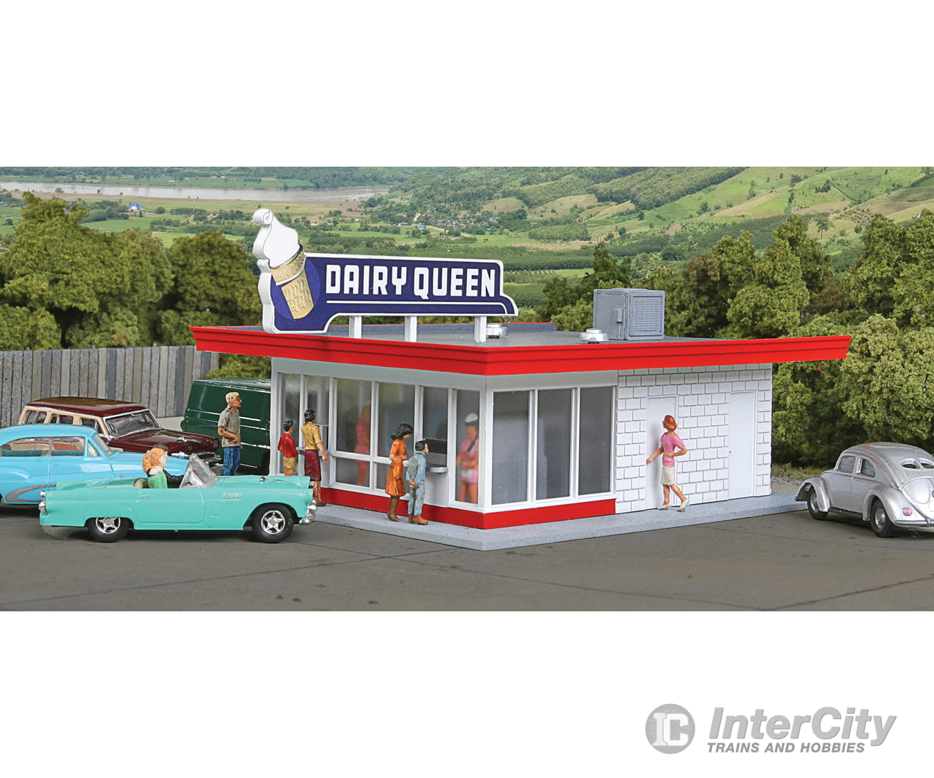 Walthers Cornerstone Ho 3484 Vintage Dairy Queen(R) -- Kit - 5-1/16 X 3-1/2 2-3/8 12.8 8.8 6Cm
