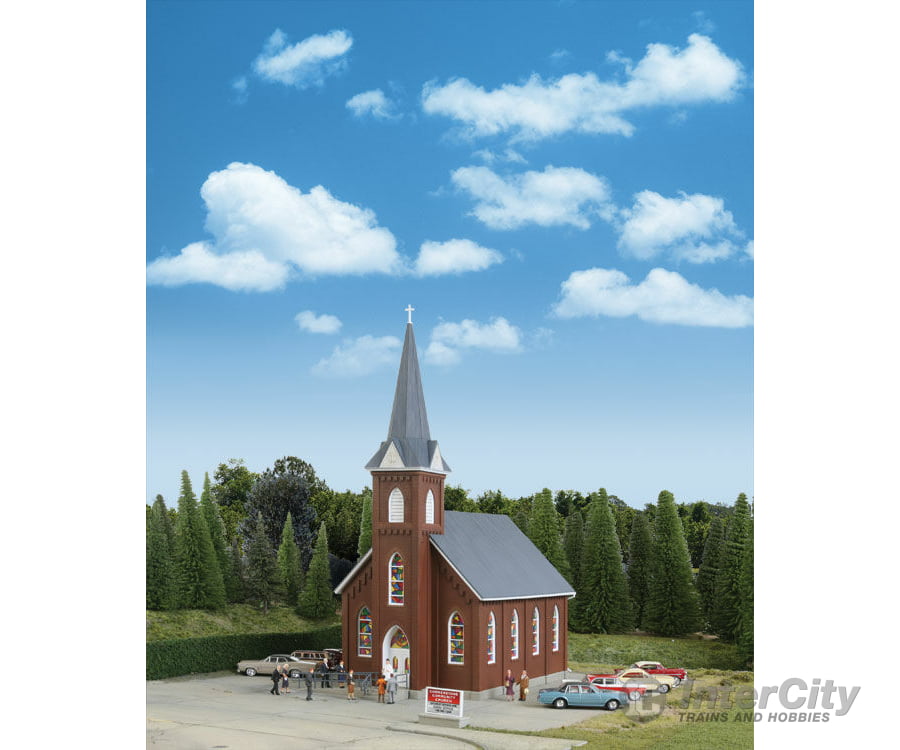 Walthers Cornerstone Ho 3496 Brick Church -- Kit - 8-1/16 X 4-9/16 10-3/4 20.4 11.5 27.2Cm