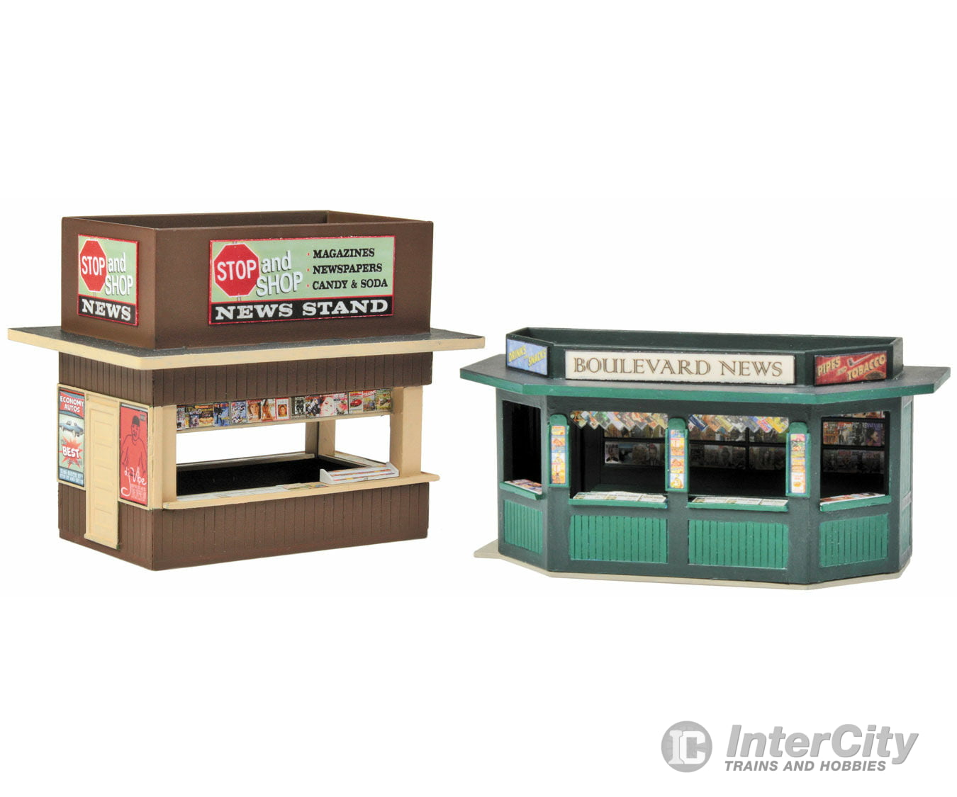Walthers Cornerstone Ho 3773 Newsstands -- Kit Pkg(2) Structures